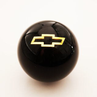 Affordable Street Rods GM Embed - Chevy Bow Tie Shift Knob - 2 1/8" knob with a 16mm x 1.50 brass insert
