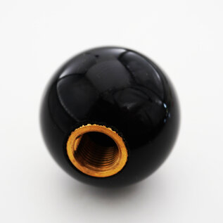 Affordable Street Rods GM Embed - Red SS Shift Knob - 2 1/8" knob with a 16mm x 1.50 brass insert