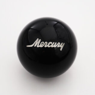 Affordable Street Rods Ford Embed - Mercury Script Shift Knob  - 2 1/8" knob with a 16mm x 1.50 brass insert