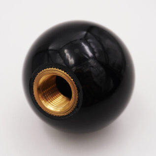 Affordable Street Rods Embedded Lady Luck Shift Knob - 2 1/8" diameter knob with a 16mm x 1.50 brass insert