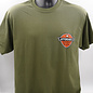 Affordable Street Rods RP 22 - ASR '34 Roadster Design on Military Green T-Shirt
