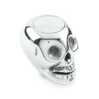 Lokar Aluminum Skull Shift Knob with Push Button Lock-Out - Polished