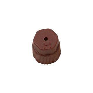 Vintage Air Service Port Cap - Standard & Reduced Barrier Beadlock Only - Red - High Side - 317090