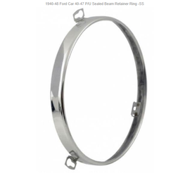 Vintique, Inc. 1940-48 Ford Car 40-47 P/U Sealed Beam Retainer Ring -SS - 01A-13018-SS