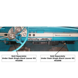 Vintage Air Under Dash Slimline Dual Black Louver Bezel Kit - 492097