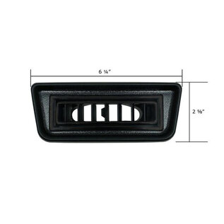 Vintage Air Under Dash Slimline Single Black Louver Bezel Kit - 492098