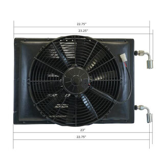 Vintage Air Remote-Mount Universal Condenser & Fan Kit - 14.45" x 20" - 14" Spal Fan - 03143-VUC