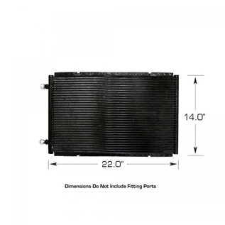 Vintage Air 14" x 22" Parallel Flow Universal Condenser W/ Brackets - 03262-VUC