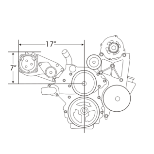 Alan Grove Components Compressor Bracket -LS Camaro-Low Profile-Pass Side - 141R