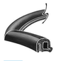 Vintique, Inc. 1941-48 Ford Sedan Bonded Rubber Trunk Seal - 21A-7043720