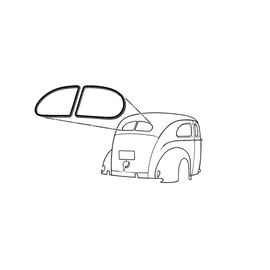 Vintique, Inc. 1938 Ford/Mercury Deluxe & 39-40 Sedans Rear Window Seal - 81A-704220