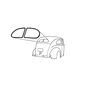 Vintique, Inc. 1938 Ford/Mercury Deluxe & 39-40 Sedans Rear Window Seal - 81A-704220