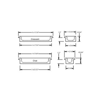 Lokar Billet Aluminum Oval Arm Rest Door Pulls