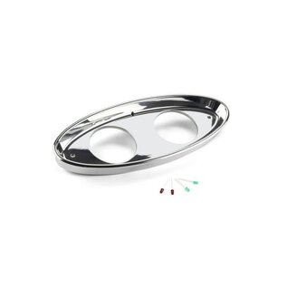 Lokar Oval Billet Aluminum Dash - 32 Ford - Classic Instrument Gauges - High Step Bezel Only