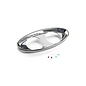 Lokar Oval Billet Aluminum Dash - 32 Ford - Classic Instrument Gauges - Flat Lens - Low Step Bezel Only