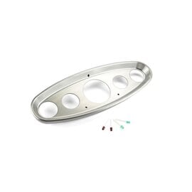 Lokar 5 Gauge Universal Oval Billet Aluminum Dash - AutoMeter Traditional,  and Moon Gauges
