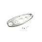 Lokar 5 Gauge Universal Oval Billet Aluminum Dash - VDO, AutoMeter Street Rod Series, Ford Masterpiece