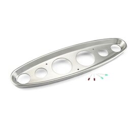 Lokar 6 Gauge Universal Oval Billet Aluminum Dash - AutoMeter Traditional,  and Moon Gauges