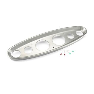 Lokar 6 Gauge Universal Oval Billet Aluminum Dash - AutoMeter Traditional,  and Moon Gauges