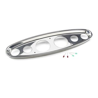 Lokar 6 Gauge Universal Oval Billet Aluminum Dash - AutoMeter Traditional,  and Moon Gauges