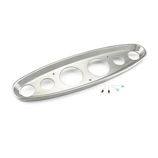 Lokar 6 Gauge Universal Oval Billet Aluminum Dash - Dakota Digital, VDO, Stewart Warner Winged Series