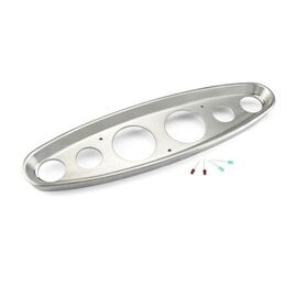 Lokar 6 Gauge Universal Oval Billet Aluminum Dash - VDO, AutoMeter Street Rod Series, Ford Masterpiece
