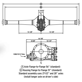 Winters Performance V8 Quick Change Steel Tube Plain Finned Center with Axles and Gear Set - Polished