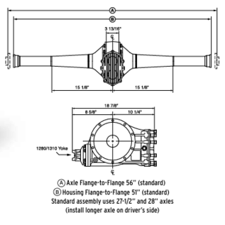Winters Performance V8 Quick Change Steel Tube Plain Finned Center with Axles and Gear Set - Polished