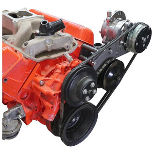 Vintage Air Small Block Chevy Long Water Pump Driver-Side Compressor/Saginaw Power Steering Pump Bracket Kit - 151583