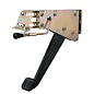 Lokar Under-The-Dash Foot Operated Emergency Brake with Solid Ball Milled Arm - Rubber Insert Pedal Style
