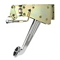 Lokar Under-The-Dash Foot Operated Emergency Brake with Solid Ball Milled Arm - Oval Rubber Insert Pedal Style