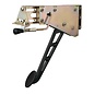 Lokar Under-The-Dash Foot Operated Emergency Brake with Windowed Arm - Oval Rubber Insert Pedal Style