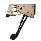 Lokar Under-The-Dash Foot Operated Emergency Brake with Windowed Arm - Rubber Insert Pedal Style
