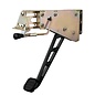 Lokar Under-The-Dash Foot Operated Emergency Brake with Windowed Arm - Ball Milled Pedal Style