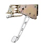 Lokar Under-The-Dash Foot Operated Emergency Brake with Windowed Arm - Ball Milled Pedal Style