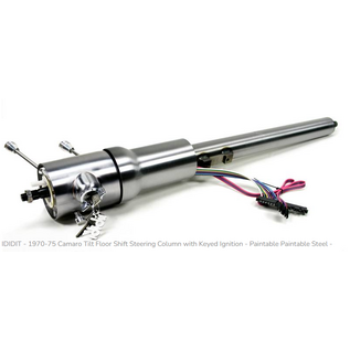 Ididit Retrofit 1970-75 Camaro; Tilt Floor Shift w/Ignition; Paintable Steel - 1620860010