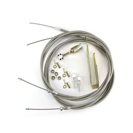 Lokar Transmount Emergency Brake Cables (Wilwood MC4) Stainless Housing - EC-80WTHT