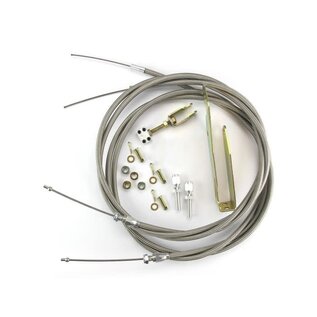 Lokar Transmount Emergency Brake Cables (Wilwood MC4) Stainless Housing - EC-80WTHT