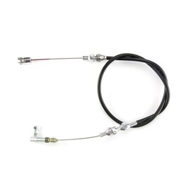 Lokar Standard Hi-Tech Throttle Cable - Polished Fittings - Black Housing