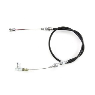 Lokar Standard Hi-Tech Throttle Cable - Polished Fittings - Black Housing