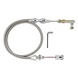 Lokar Standard Hi-Tech Throttle Cable - Polished Fittings - SS Housing -