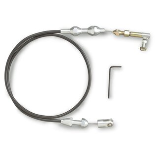 Lokar GM Tuned Port '85-'91 & '92-'97 LT1/LT4 Hi-Tech Throttle Cable 24" Polished Fittings Black Housing