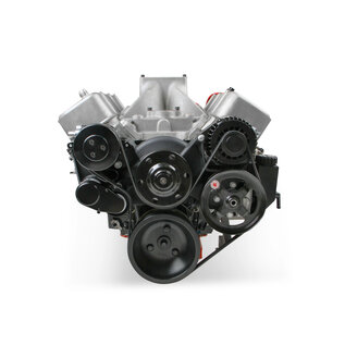 Holley Holley Big Block Chevy Mid-Mount Complete Accessory System Black -  20-242BK