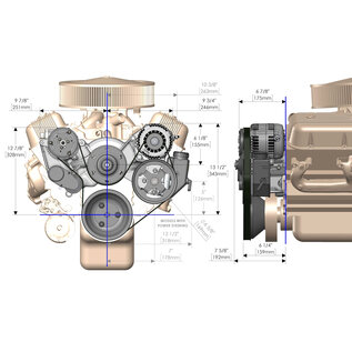 Holley Holley Big Block Chevy Mid-Mount Complete Accessory System Black -  20-242BK
