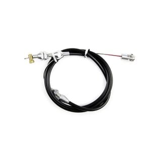 Lokar GM LS1 / Ram Jet 350 Throttle Cable - Alum Fittings - Black Housing