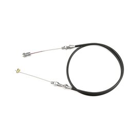 Lokar GM LS1 / Ram Jet 350 Throttle Cable - Polished Fittings - Black Housing