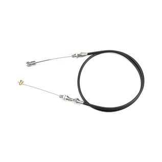 Lokar GM LS1 / Ram Jet 350 Throttle Cable - Polished Fittings - Black Housing