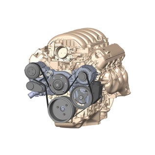 Holley Holley Chevy Gen III/IV (LS) Mid-Mount Complete Accessory System - Black Finish - 20-185BK