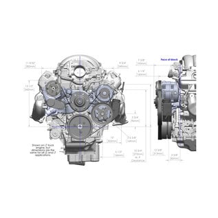 Holley Holley Chevy Gen III/IV (LS) Mid-Mount Complete Accessory System - Black Finish - 20-185BK