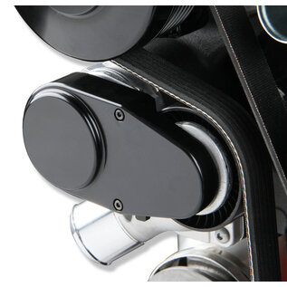 Holley Holley Chevy Gen III/IV (LS) Mid-Mount Complete Accessory System - Black Finish - 20-185BK